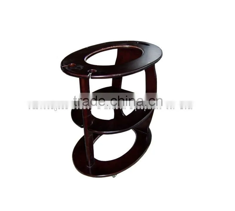 Guest Room Service Trolley Wooden TV Trolley Massage Trolley