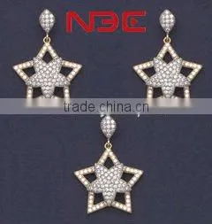 925 sterling silver jewelry set with AAA CZ stone
