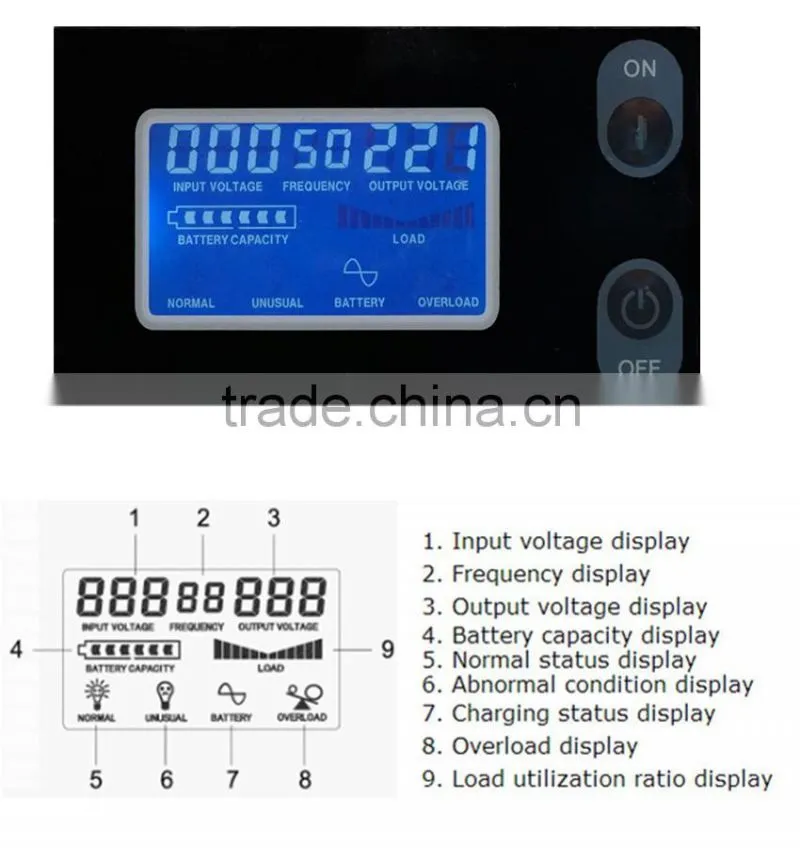 LCD display AVR function 110V 220V 230V pure sine wave inverter power inverter