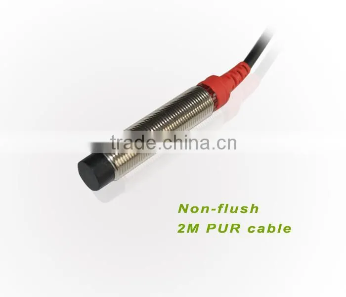 Inductive Sensor F3C-12KN04 series, M12, Cylinder Shape Inductance Sensor, PNP/NPN, Non-flush, Can Be Customized 5v DC, PUR