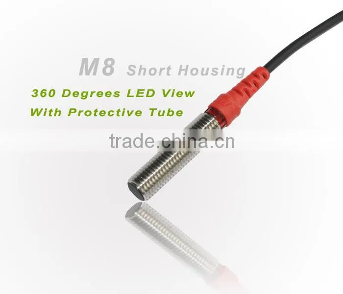 F&C F3C-08ES01 Series M8, 12~24v DC switching Transducer, Short Housing Type, Flush Proximity Transducer