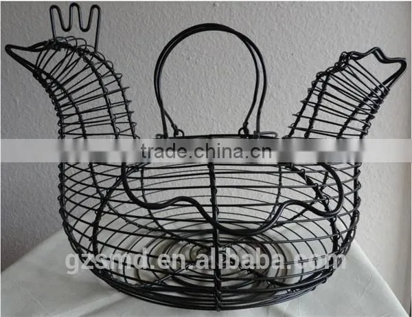 Wholesale Wire Chicken Shape Egg Basket