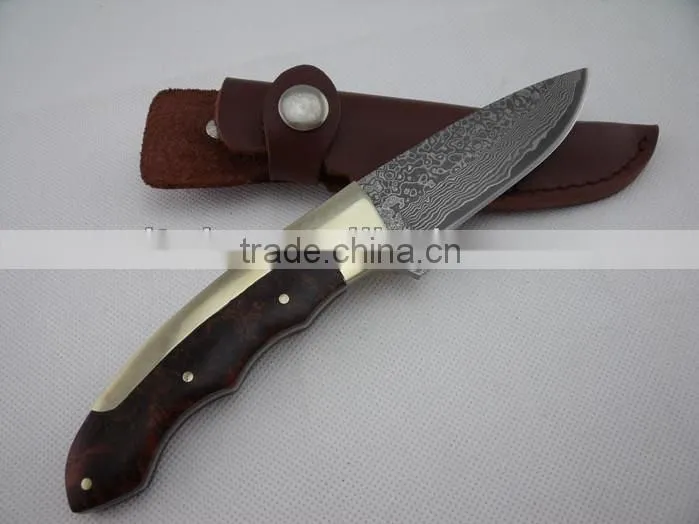 OEM imported Damascus blade hunting knife