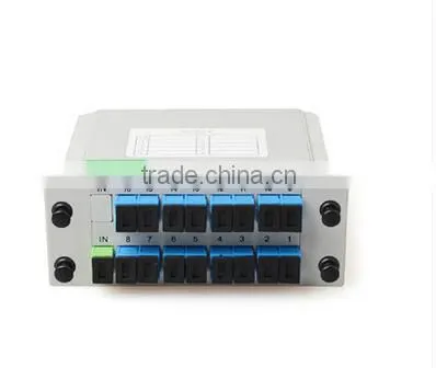 1x2 1x4 1x8 1x16 1x32 fiber optic splitter, inserted type optical splitter with SC connector