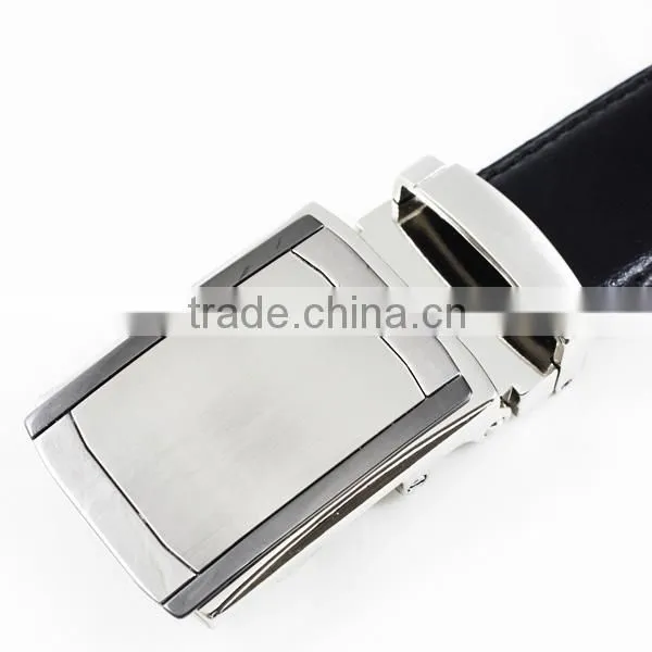Top sale custom logo black automatic men's slide buckle belt
