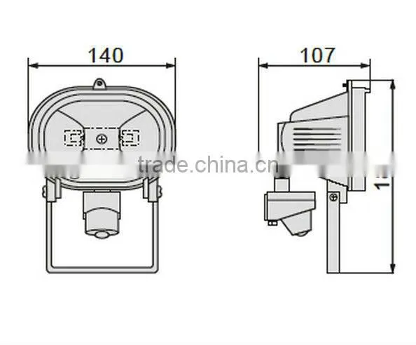 IP44 PIR Sensor Halogen Floodlight 500w DJ-H110