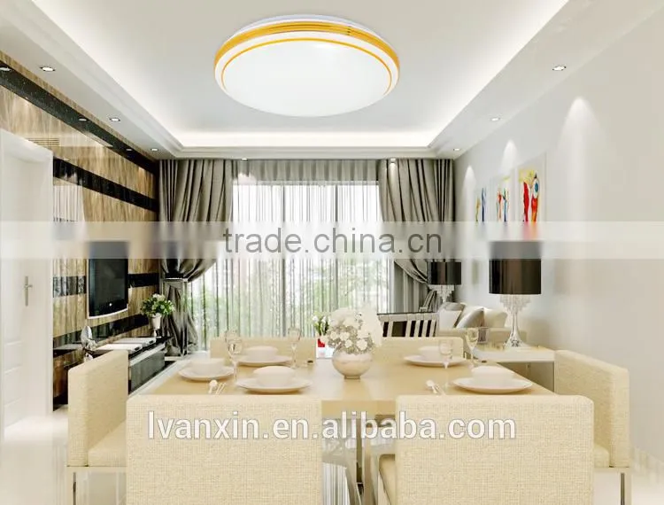 Acrylic round white color led garage ceiling light 12w ROHS LVD approved