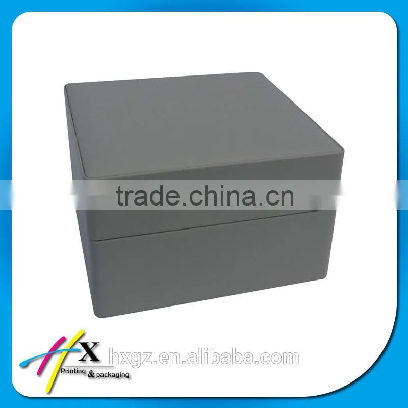 Newest Design Wood Plastic Watch Box with Button Lock