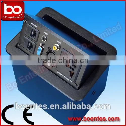 Hydraulic Pop Up Desktop Power Socket with Bottom Connection Interface