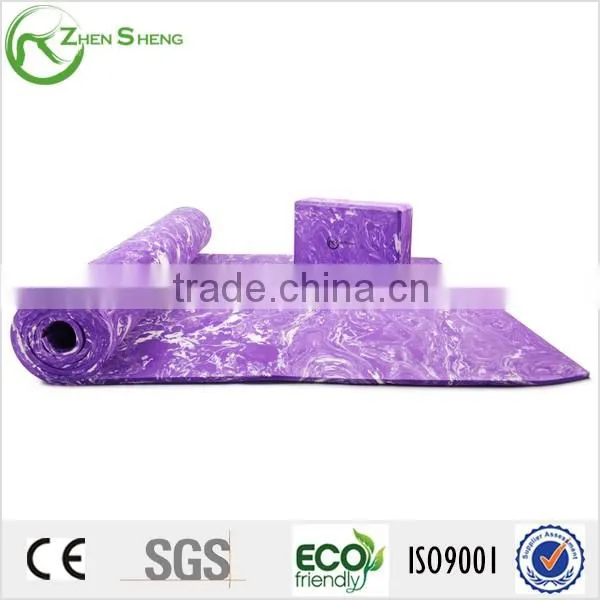 ZHENSHENG colorful natural rubber eva yoga mat