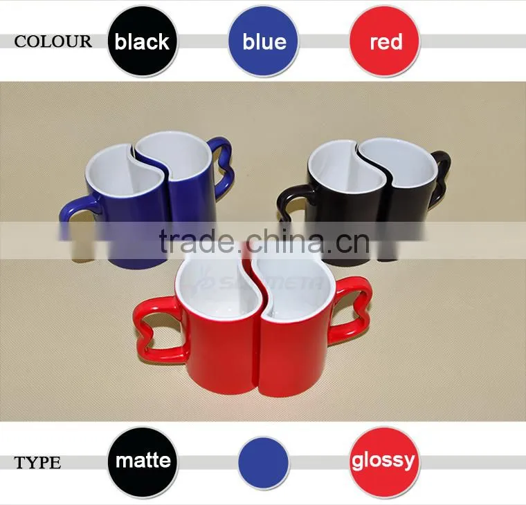 11oz blank sublimation color changing magic couple mug