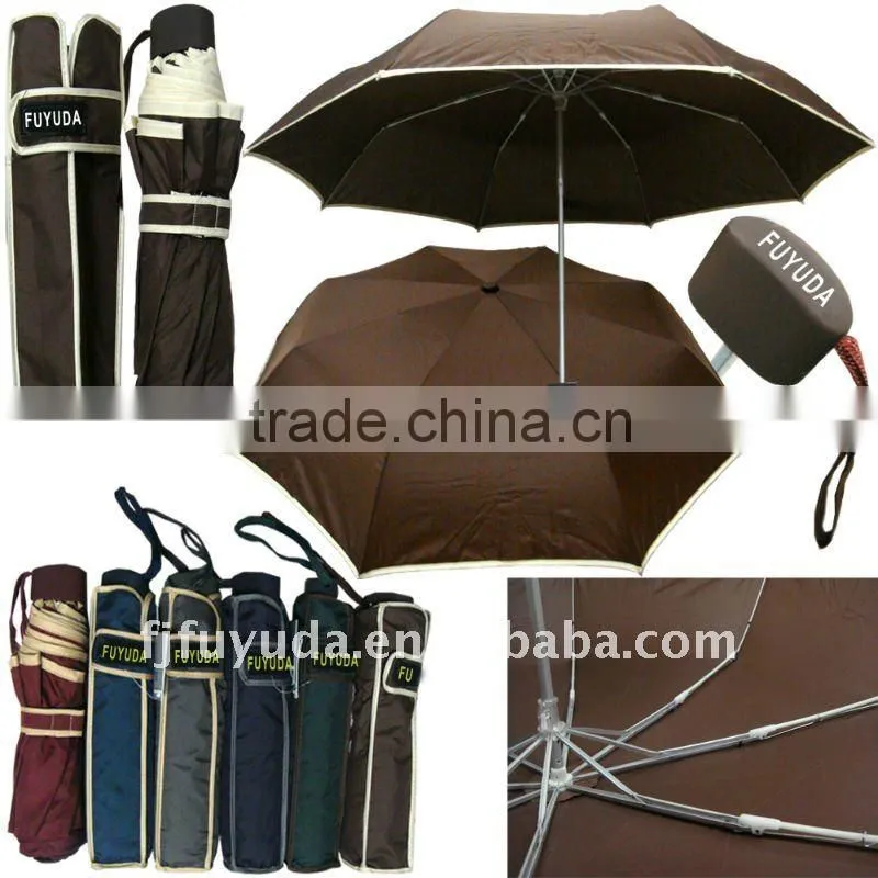 purple best quality 3 folding aluminum super light umbrella
