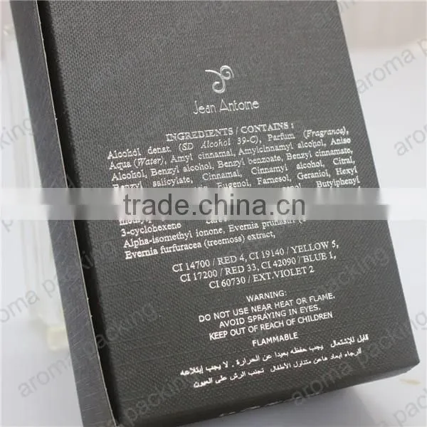 customer luxury design perfume box, paper box packing for perfume