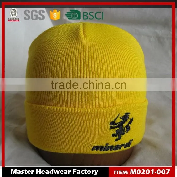 custom thick knit beanie hat