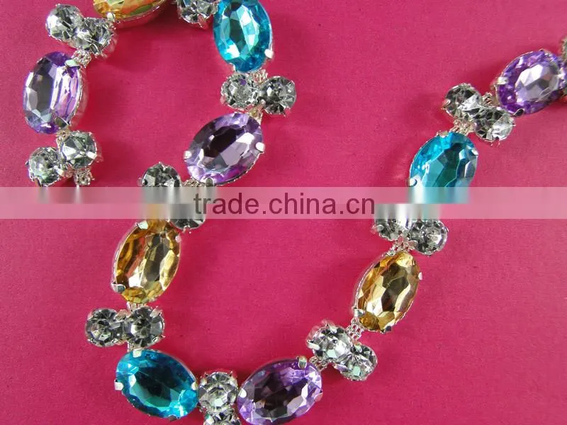 2015 latest charming bead caps elegant rhinestone necklace jewelry accessories bead caps jewelry accessories for ladies