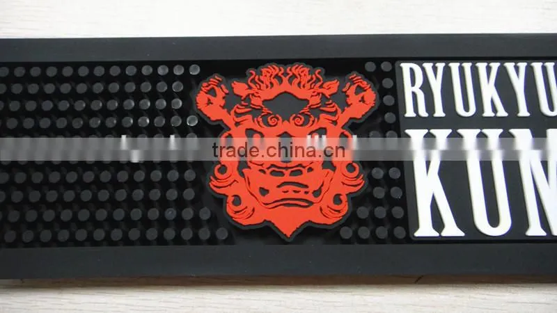 Brand Logo Customized Soft Rubber Pvc Bar Mat