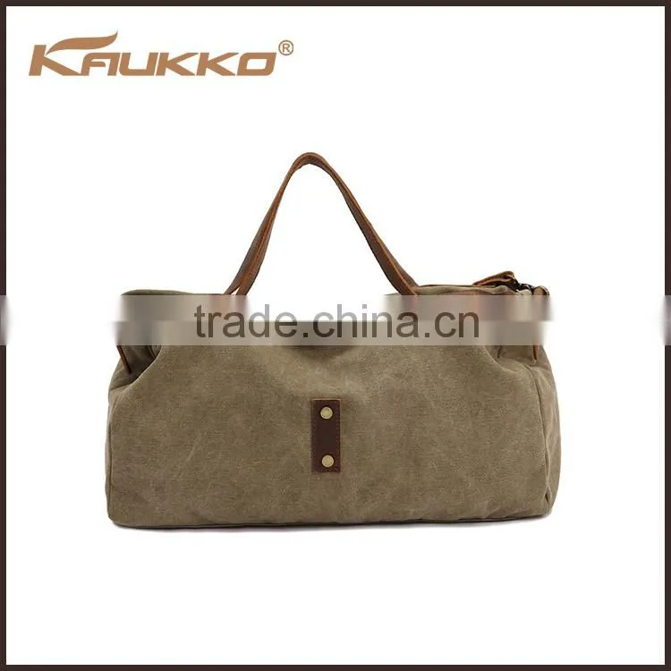 fashion ladies waxed canvas tote bag with cheap price