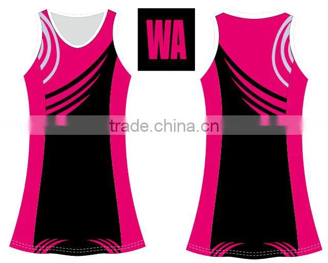 2014 new design top quality sublimation netball unforms for sale