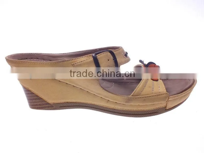 Sandals women 2014 mid heel wedge comfortable sole slippers