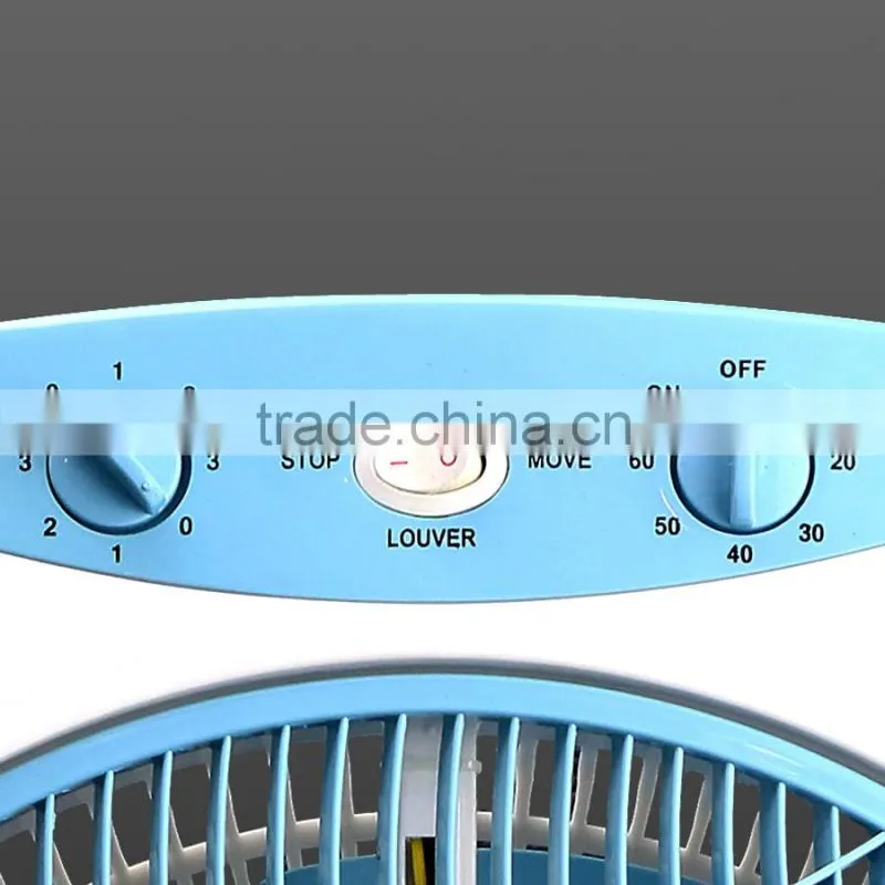 12 inch simple design electric plastic blue box fan