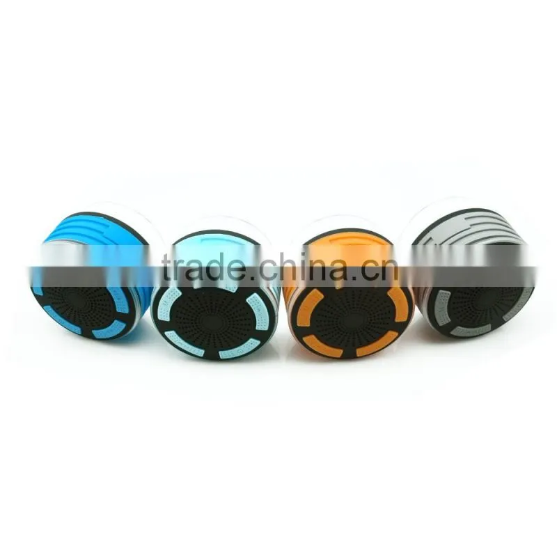 My speaker F013 black with sky blue new arrival LED wireless Bluetooth waterproof speaker