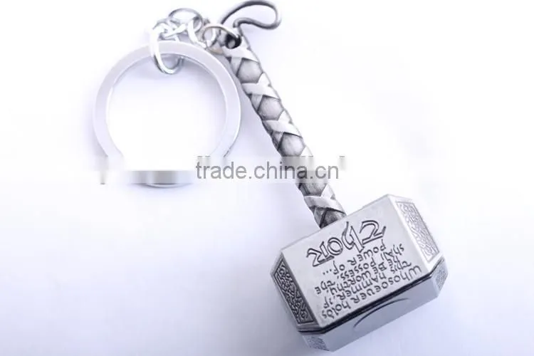 Newest Marvel Thor keychain Thor hammer keychain alloy hammer of Thor keychain