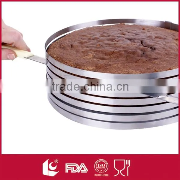 Bakeware telescopic stainless steel round cake mould ring shape