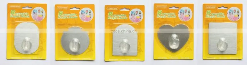 Houseware items adhesive reusable hook Plastic hook for glass