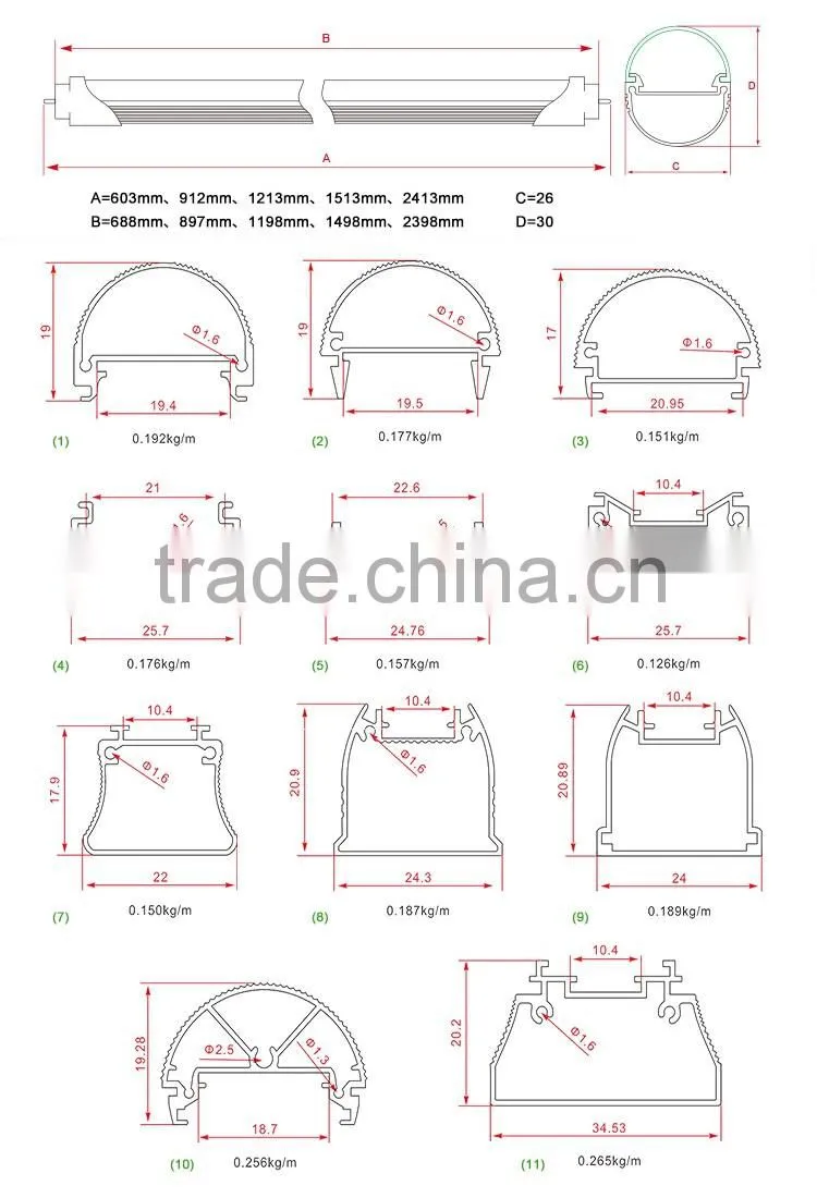 led tube t8 150cm G13 CE ROHS tube8 t6