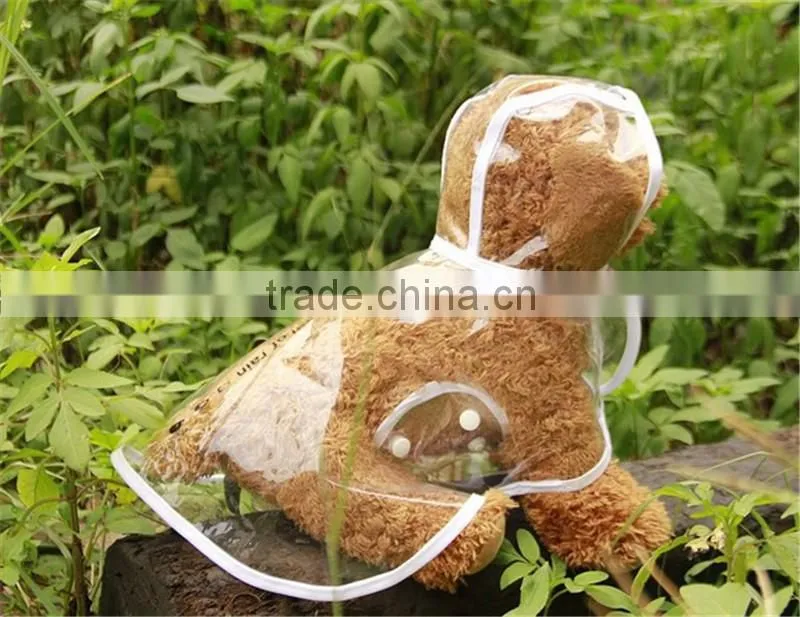 Transparent soft animal waterproog raincoat for dog and cat