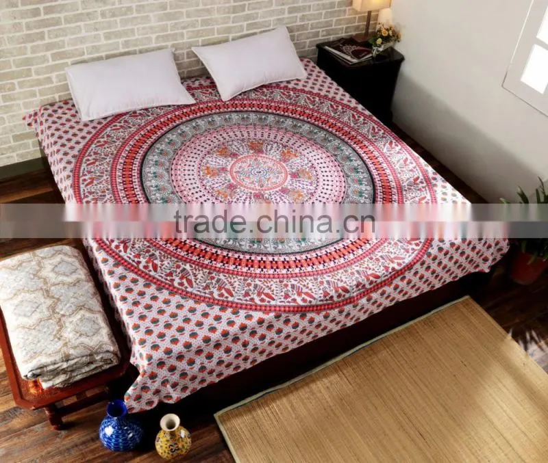 Wall Hanging Hippie Elephant Mandala Bedspread Ethnic Throw Art India Indian Tapestry
