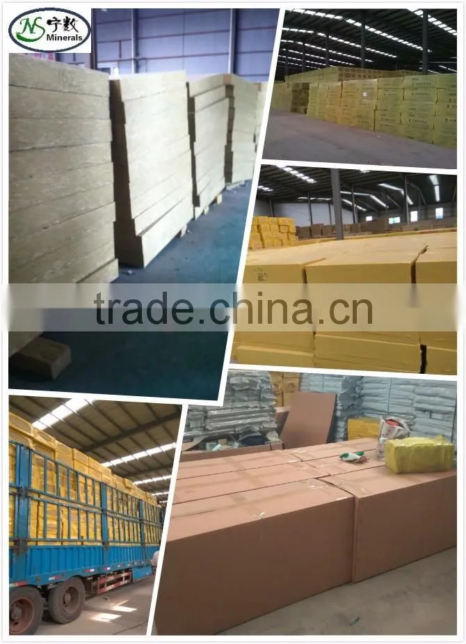 50mm 100kg/m3 Exterior Wall Soundproof Rock Wool insulation Board For Sale