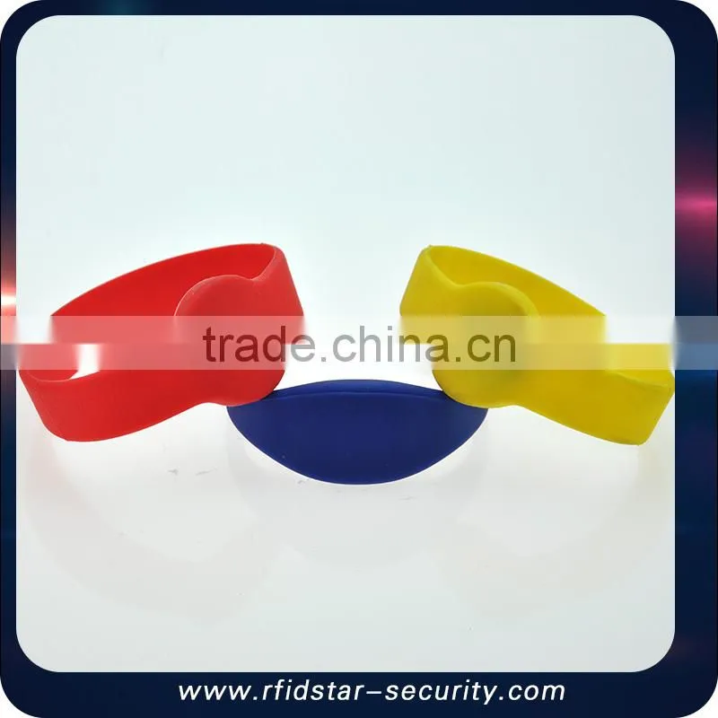 Best Selling 13.56MHz HF RFID MF IC Waterproof Wristband