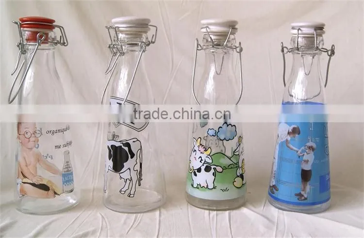 Glass milk/juice bottle