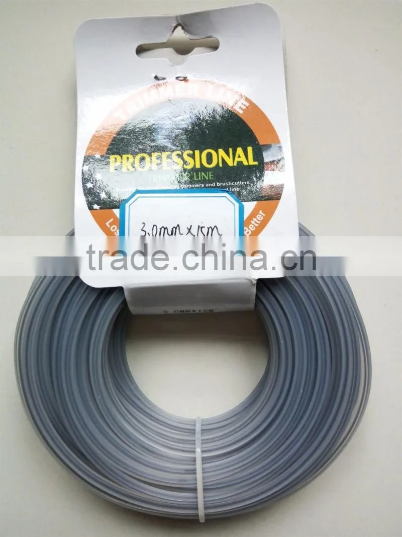 China brush cutter nylon line 3.0mm/15m grass cutter Grass trimmer line