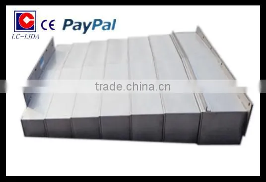 telescopic type steel plate shield for machine guide