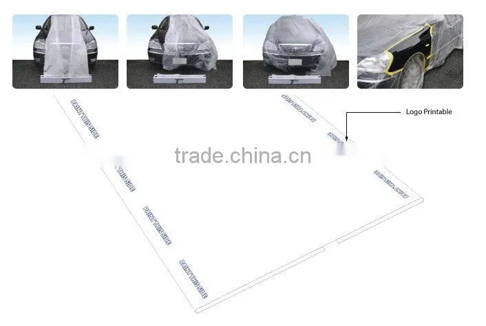colored corona treated HDPE masking film for automotive paint
