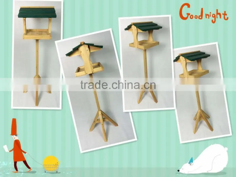 FSC new products wooden hanging bird table/bird feeder for sale in factory
