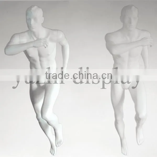 Fashion store window display running sports male mannequin for sale