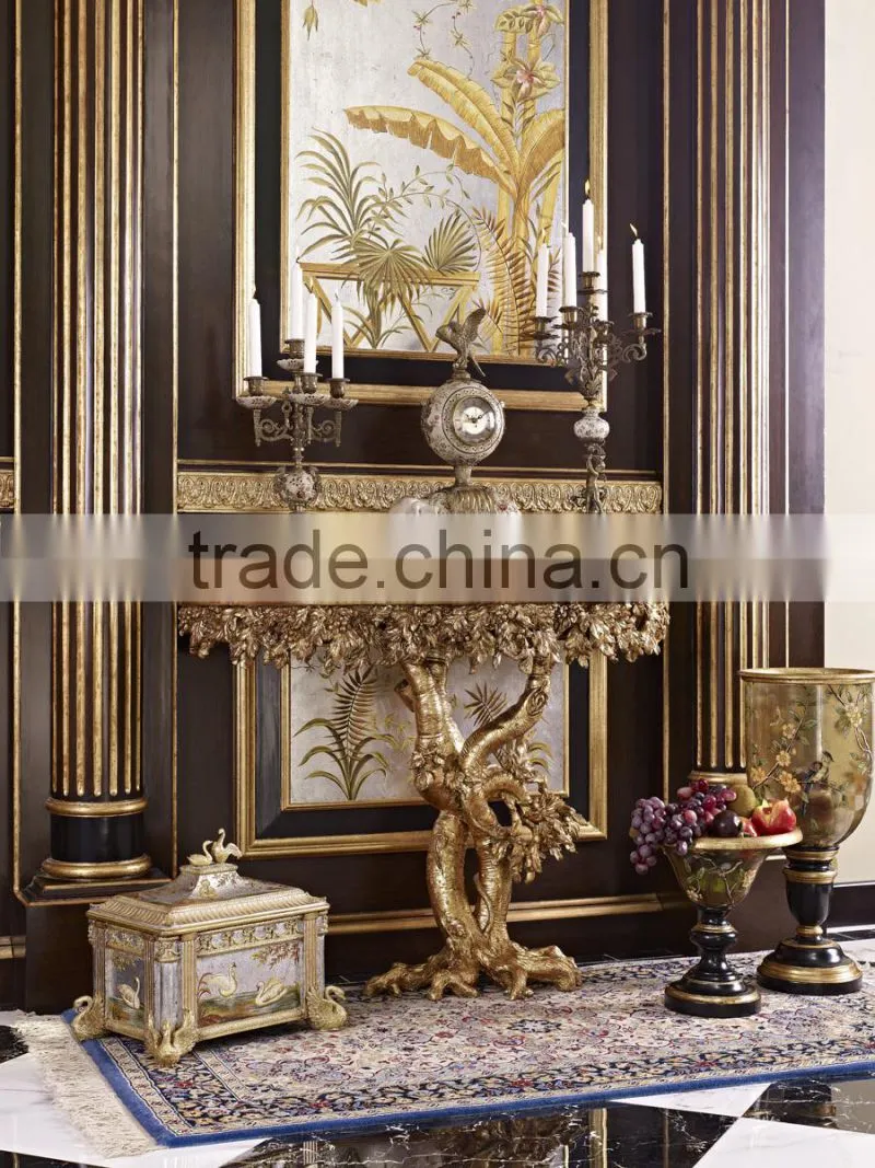 Floral Painted Wooden Candlestick Holder, Elegant Home Decorative Floor Standing Candle Holder,Unique Design Art Painting Crafts