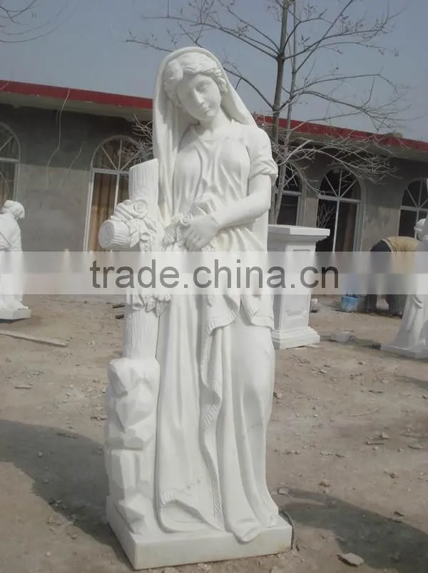 Angel Cheap Upright Headstone With Tree