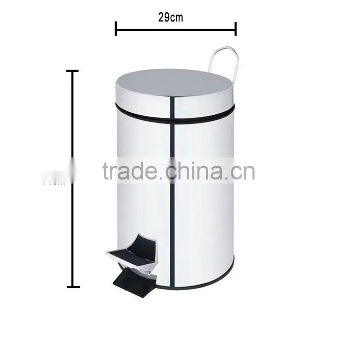 Large Silvery Pedal Kitchen Trash Can
