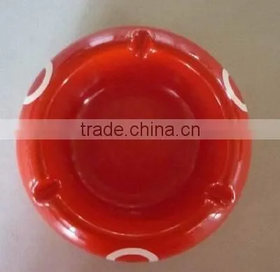 Haonai 2014 popular custom orange blank ceramic cigarette ashtray