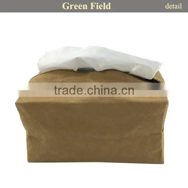Brown washable kraft paper tissue case,wholesale kraft paper tissue case
