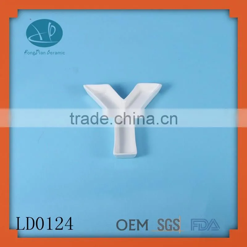 ceramic letters decoration,Porcelain Ceramic Type and SGS Certification ceramic letter dish