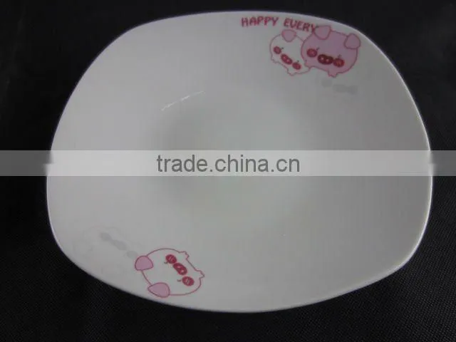12 pcs dinnerware set with pig pattern decal