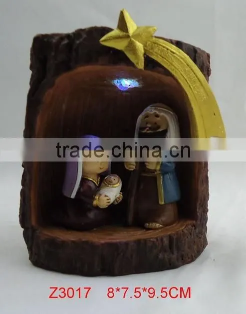 Polyresin 3d baby jesus birth craft holy family figurines