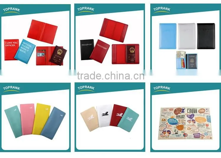 Toprank Customized Embossed Fashion Passport Cover Passport Travel Wallet Sublimation Passport Cover