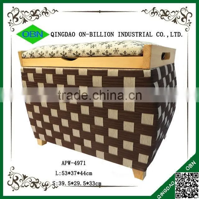 Large wooden storage bench