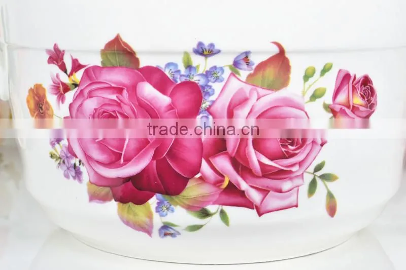 8" Porcelain pot microwave oven with porcelain lid